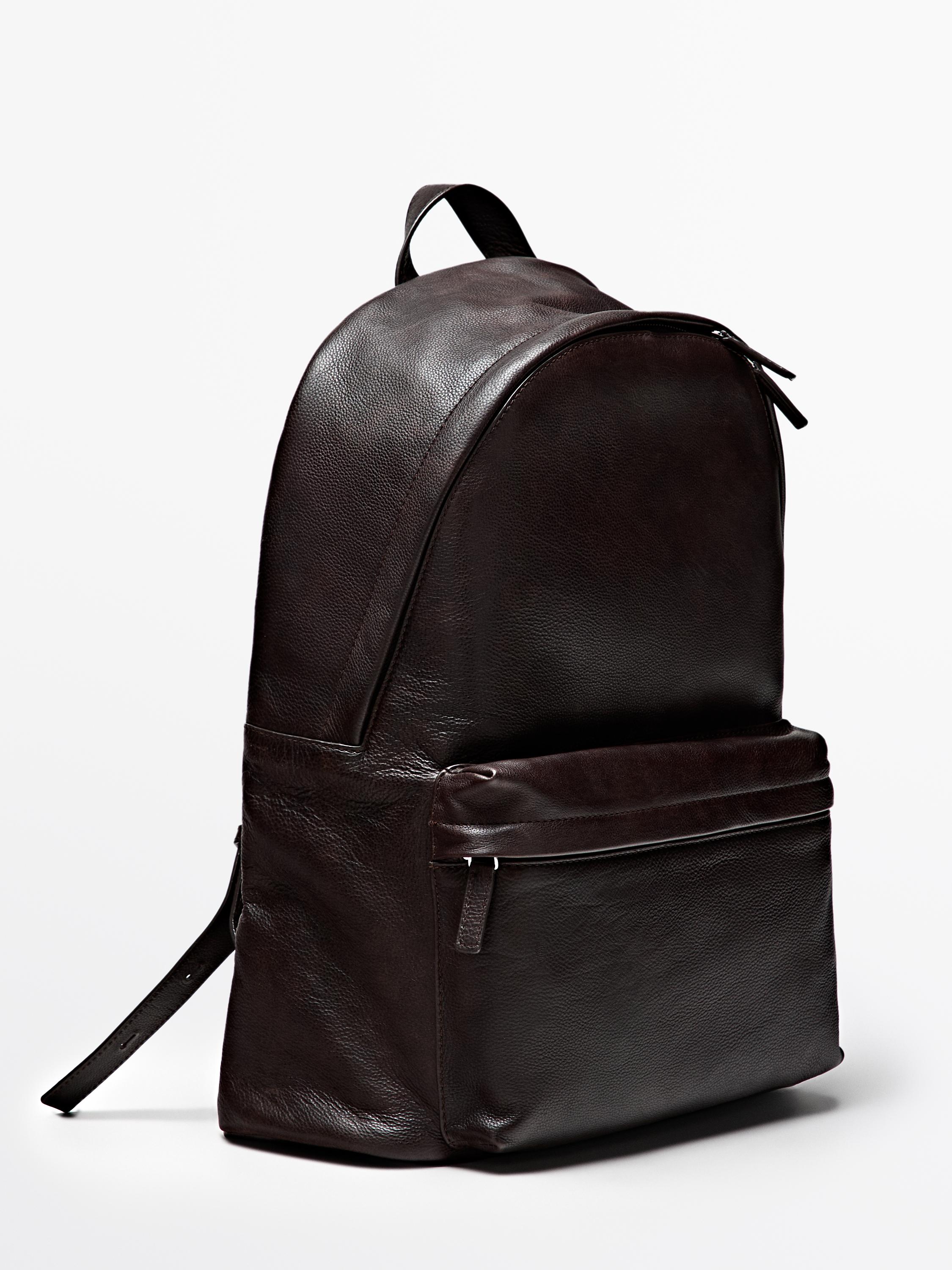 Sac à dos fermeture Éclair cuir nappa